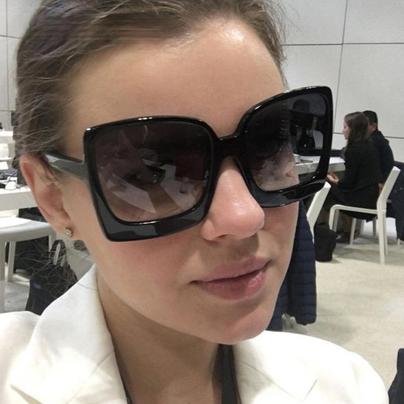 Classic Oversized Sunglasses Women Fashion Square Vintage Sunglass Vintage