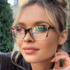 Anti Blue Half Frame Acetate Glasses Frames Women Men Optical Fashion Computer Glasses