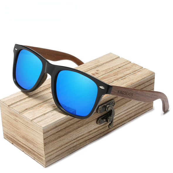 New Black Walnut  Wood Polarized Sunglasses Men's Glasses Handmade  Protection Eyewear Retro Wooden Box