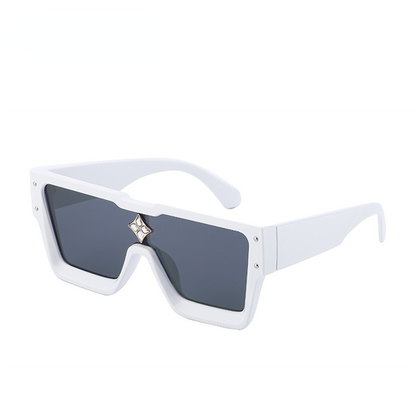 Fashion Vintage Oversized Frame Square Luxury Brand Designer Sunglasses Men Millionaire Diamond Flower Sun Glasses Women