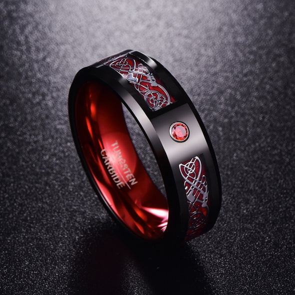 Firestone Dragon's Eye Tungsten Carbide Ring