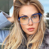 Anti Blue Glasses Frames Polygon Men Women Optical Fashion Computer Glasses