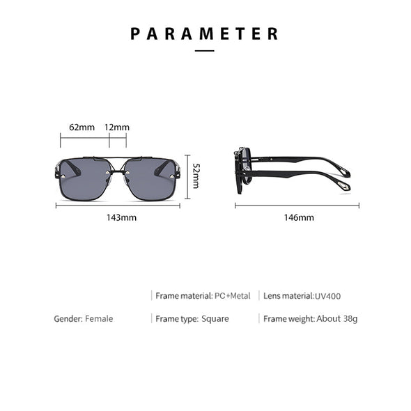 Fashion Accessories Shades Sunglasses Women Outdoor Square UV Sunglasses Women Spectacles Eyeglasses AE1238