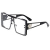 Sunglasses Glasses Frame Spectacle Eyewear Accessories Women Fashion Square Outdoor Metal Men Spectacles AE1378