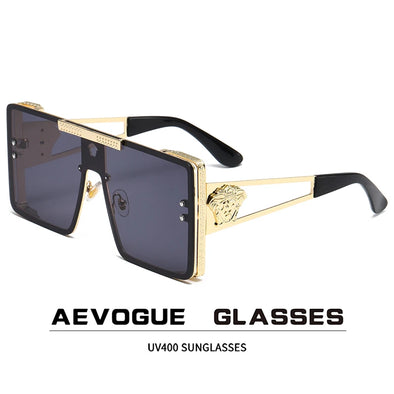 AEVOGUE Sunglasses Glasses Frame Spectacle Eyewear Accessories Women Fashion Square Outdoor UV400 AE1378B (2 Pack)