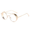 Classic Round Steampunk Sunglasses Men 2022 Fashion Vintage Metal Steam Punk Sun Glasses Male