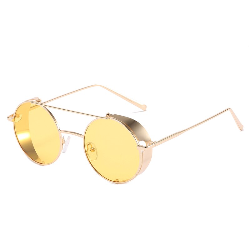 Men's Classic Round Steampunk Sunglasses