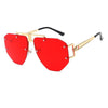 Oversized Frameless Sunglasses Ladies Women Luxury Metal Punk Sun Glasses Men Brand Design UV400 Goggles