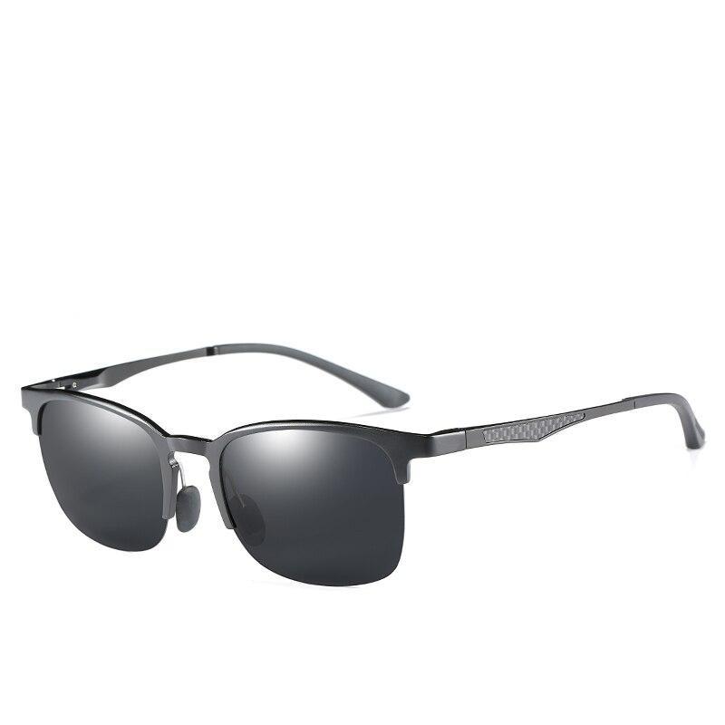 Aluminum Magnesium Men Sunglasses Rimless Polarized Lens Vintage