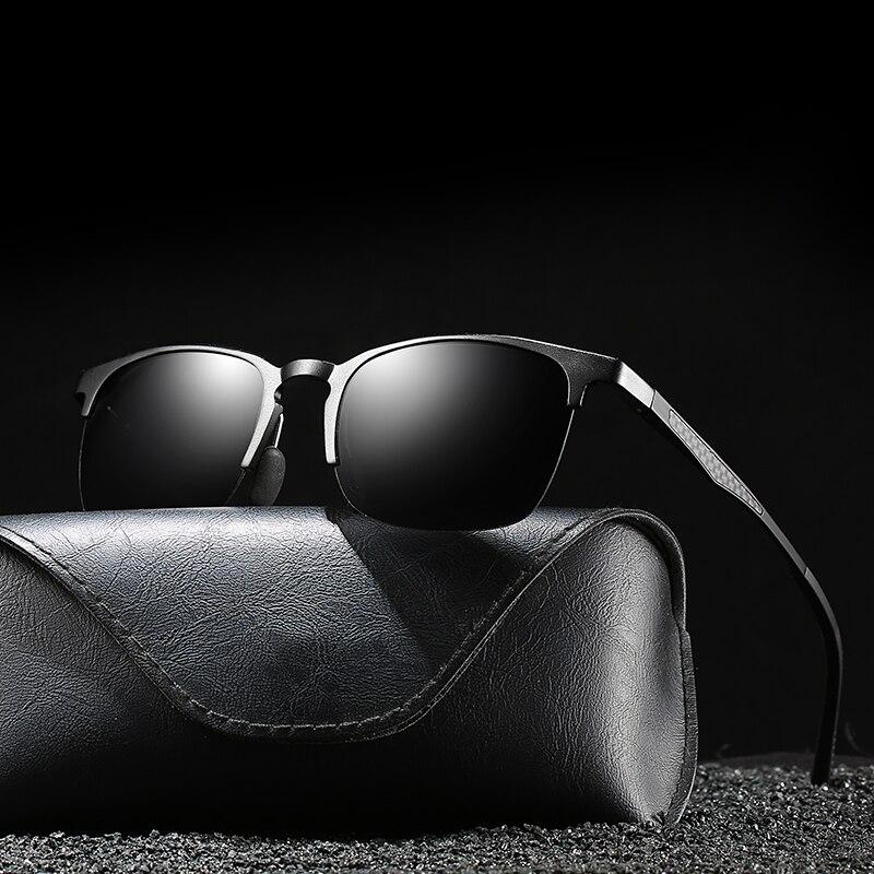 Aluminum Magnesium Men Sunglasses Rimless Polarized Lens Vintage Eyew –  Jollynova
