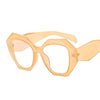 New Candy Color Polygon Square Eyeglasses For Women Vintage New Fashion Plastic Clear Computer Glasses Frame