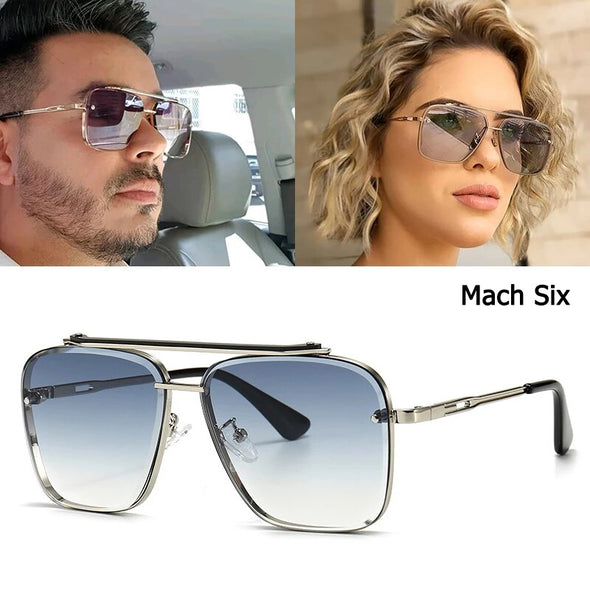 Classic Mach Six Style Gradient Sunglasses Cool Men Vintage Brand Design Sun Glasses Lentes очки солнечные женские