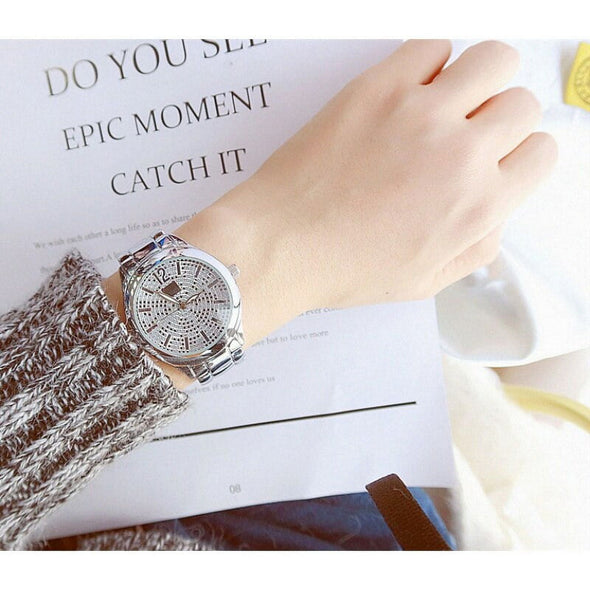 Bee Sister - New Watch Chain Watch Women's Watch Full of Diamonds Quartz Watch Popular Fashion New