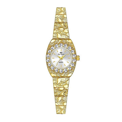 Bee Sister - Recommended Special Interest Light Luxury Atmosphere Lava  Middle Ancient Diamond Watch Temperament GiftGolden Watch
