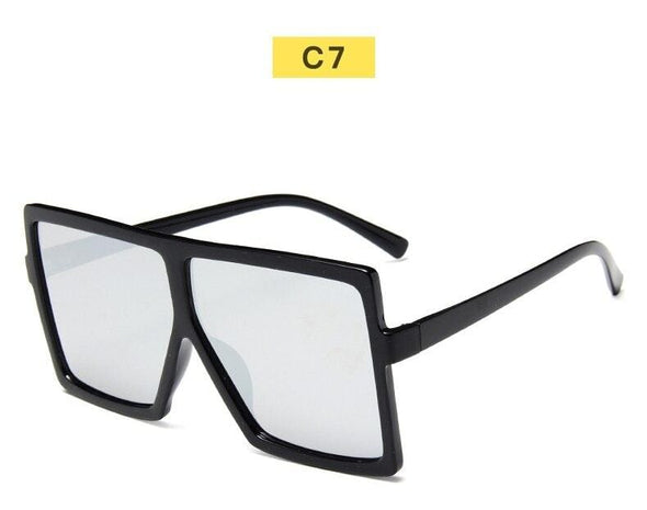 Classic Oversized Square Sunglasses Women New Fashion Black Leopard Su –  Jollynova