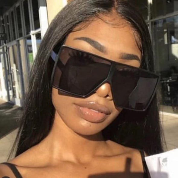 Square Women Sunglasses Brand Oversized black Men Fashion sunglasses woman  2020 luxury Flat Top Glasses oculos de sol
