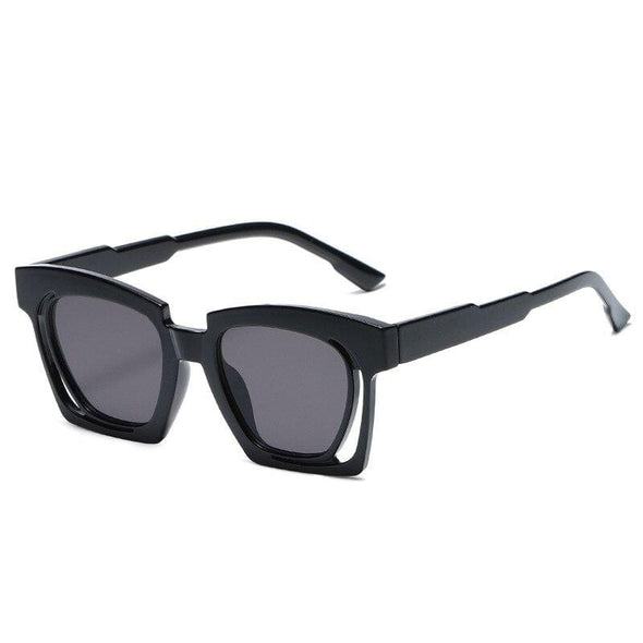 Blue Red Square Sunglasses  Fashion Women's Vintage Shades