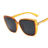 Brand Designer Cat Eye Sunglasses Woman Vintage Black Mirror Sun Glasses For Fashion Big Frame Cool Sexy Female Oculos