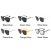 Brand Designer Cat Eye Sunglasses Woman Vintage Black Mirror Sun Glasses For Fashion Big Frame Cool Sexy Female Oculos