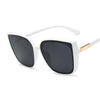 Brand Designer Cat Eye Sunglasses Woman Vintage Black Mirror Sun Glasses For Fashion Big Frame Cool Sexy Female Oculos