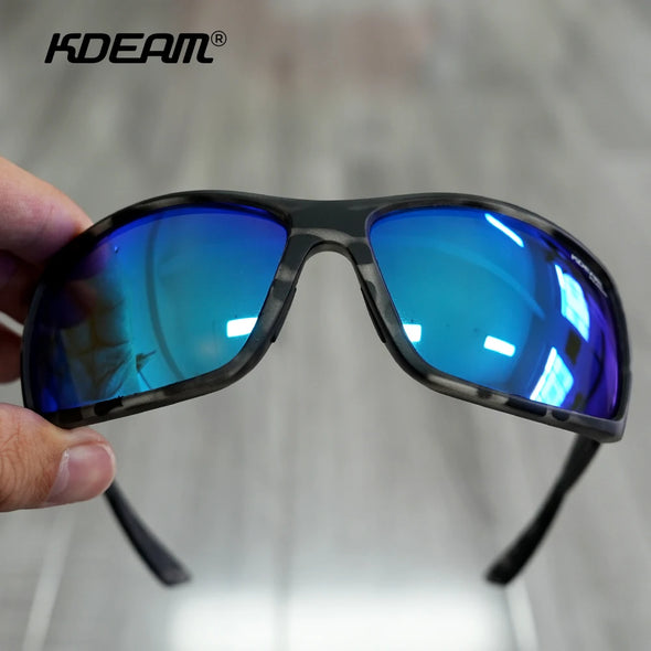 Brand KDEAM High quality TR90 Fishing Polarized Sunglasses Men outdoor Sport driving Sun Glasses UV400 with soft Nose pad