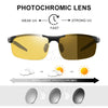 Top Anti-Glare Day Night Vision Glasses Men Driving Polarized Sunglasses Aluminum Rimless Photochromic Riding Goggles UV