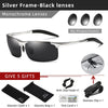 Top Anti-Glare Day Night Vision Glasses Men Driving Polarized Sunglasses Aluminum Rimless Photochromic Riding Goggles UV