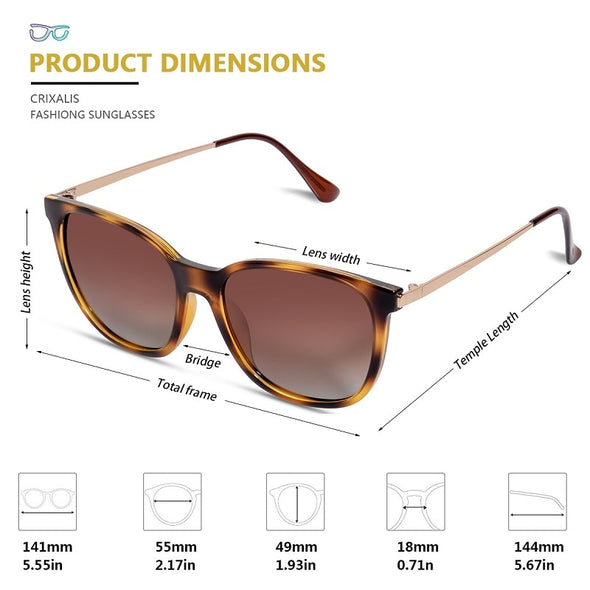 Vintage Women's Sunglasses Polarized Classic Anti Glare Driving Sun Glasses For Men Luxury Brand Designer Shades Female