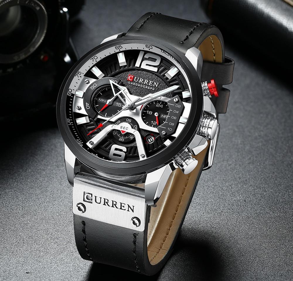 Curren military black best sale watch