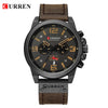 JOLLYNOVA Mens Watches Top Luxury Brand Waterproof Sport Wrist Watch Chronograph Quartz Military Genuine Leather Relogio Masculino