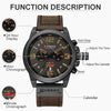 JOLLYNOVA Mens Watches Top Luxury Brand Waterproof Sport Wrist Watch Chronograph Quartz Military Genuine Leather Relogio Masculino