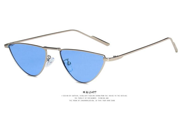 Cat Eye Sunglasses Luxury Brand Design Women Metal Triangle Sun glasses Fashion Lady Shades UV400 Eyewear oculos gafas de sol