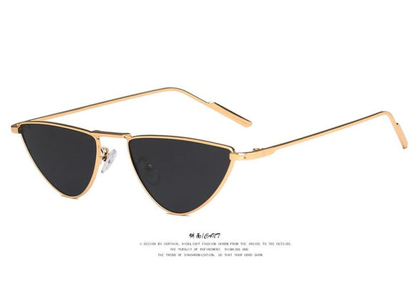 Cat Eye Sunglasses Luxury Brand Design Women Metal Triangle Sun glasses Fashion Lady Shades UV400 Eyewear oculos gafas de sol