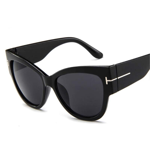 Cat Eye Sunglasses Woman Vintage Brand Black Shades Gradient Sun Glasses Female Cool One Piece Designer