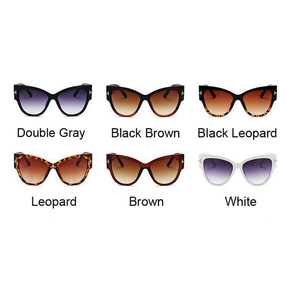 Cat Eye Sunglasses Woman Vintage Brand Black Shades Gradient Sun Glasses Female Cool One Piece Designer