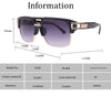 Classic Luxury Men Sunglasses Glamour Fashion Brand Sun Glasses For Women Mirrored Retro Vintage Square Designer Shades