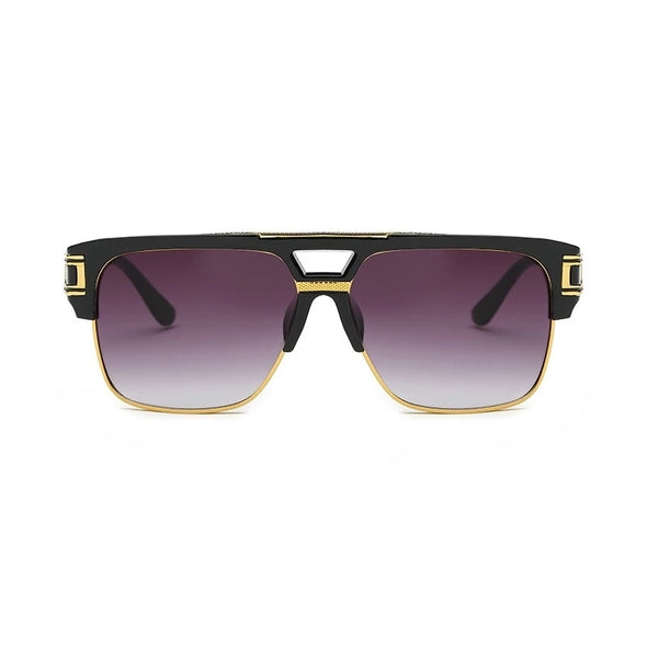 Classic Luxury Men Sunglasses Glamour Fashion Brand Sun Glasses For Women Mirrored Retro Vintage Square Designer Shades
