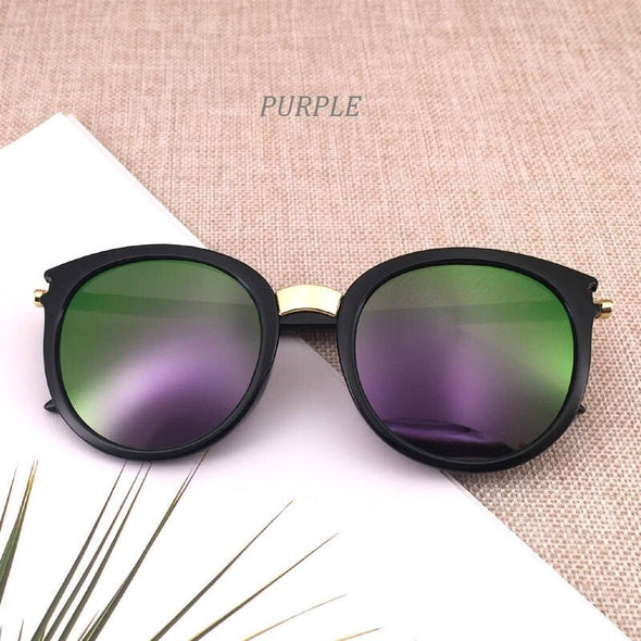 Classic Round Vintage Sunglasses Women Fashion Brand Design Mirror Sun Glasses Female Shades Retro Gafas Oculos De Sol UV400