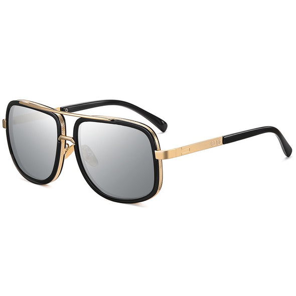 Classic Square Sunglasses Man Brand Designer Driving Gradient Sun Glasses Male Metal Frame Vintage Fashion Gafas De Sol