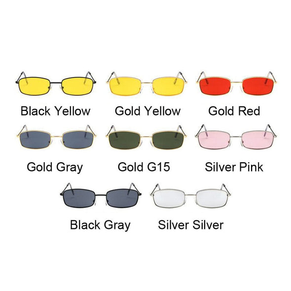 Classic Vintage Rectangle Sunglasses Woman Retro Shades Candy Colors Mirror Sun Glasses Female Square Driver Oculos