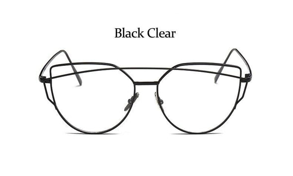 Computer Transparent Eyewear Frames Classic Brand Fashion Cat Eye Glasses For Women Oversized Spectacle Eyeglasses