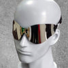 Cyber Y2K Kardashan Futuristic Sunglasses Women One Piece Rimless Punk Rope Legs Sun Glasses Silver Mirror Luxury Brand Design