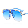 2023 New Fashion Sunglasses Women Men Shield Gradients Lens Metal Alloy Frame Trend Luxury Brand Designer Sun Glasses UV400