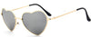 DCM Ladies Heart Shaped Sunglasses Metal Women Brand Designer Fashion Rimless LOVE Lenses Sun Glasses Oculos UV400