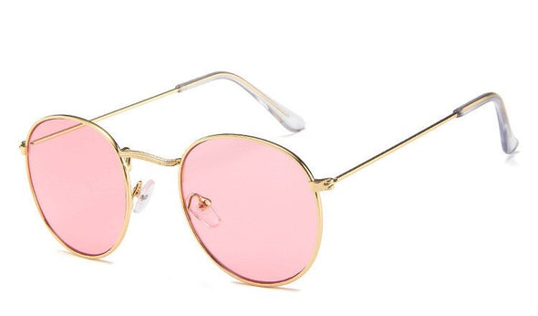 Retro Oval Sunglasses Women/Men  Brand Designer Vintage Small Black Red Yellow  Shades Sun Glasses Oculos De Sol