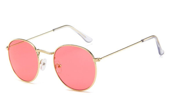 Retro Oval Sunglasses Women/Men  Brand Designer Vintage Small Black Red Yellow  Shades Sun Glasses Oculos De Sol