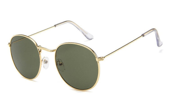Retro Oval Sunglasses Women/Men  Brand Designer Vintage Small Black Red Yellow  Shades Sun Glasses Oculos De Sol