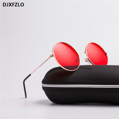 explosion models metal round fashion marine lenses red sunglasses unisex fashion Prince mirror UV400