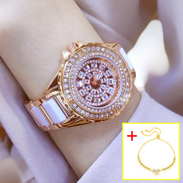 Famous Brand Fashion Ceramic Wrist Watches (with a ins Bracelet as gift)