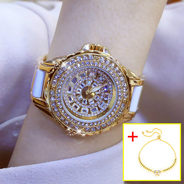 Famous Brand Fashion Ceramic Wrist Watches (with a ins Bracelet as gift)